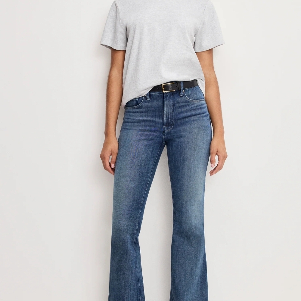 Good American Blue Flare Jeans